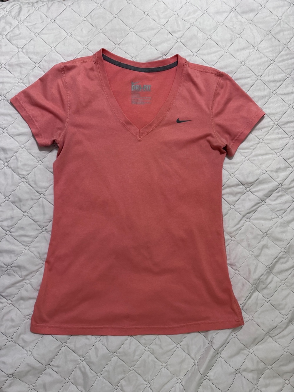Women’s Nike Dri-Fit V-Neck in Coral